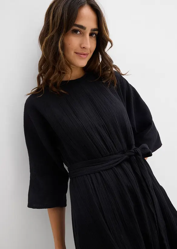 Mellanl&aring;ng kl&auml;nning i mjuk bomull, bonprix