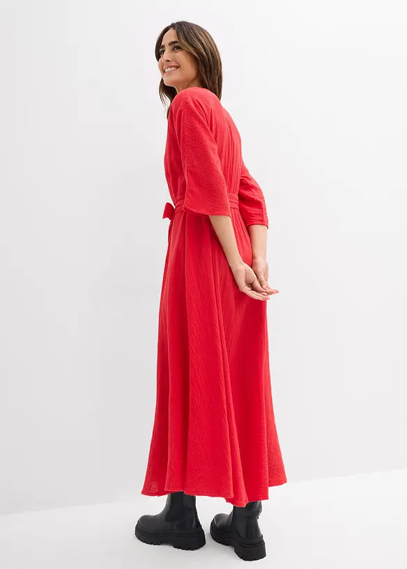 Mellanl&aring;ng kl&auml;nning i mjuk bomull, bonprix