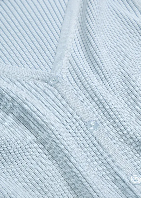 Finstickad cardigan med viskos, bonprix