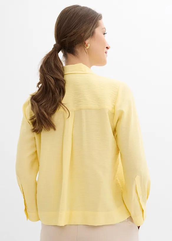 Blus i fyrkantig modell av viskosmix, bonprix