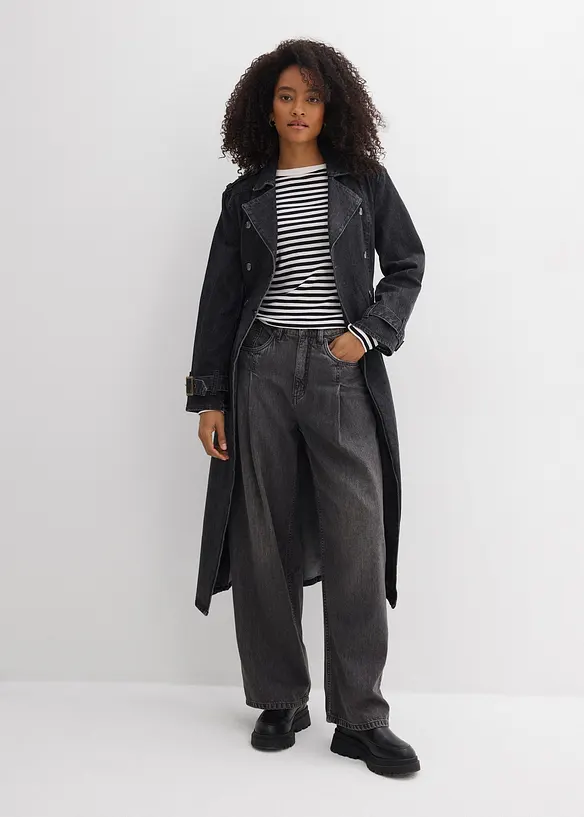 Jeans med Wide Leg och High Waist, bonprix