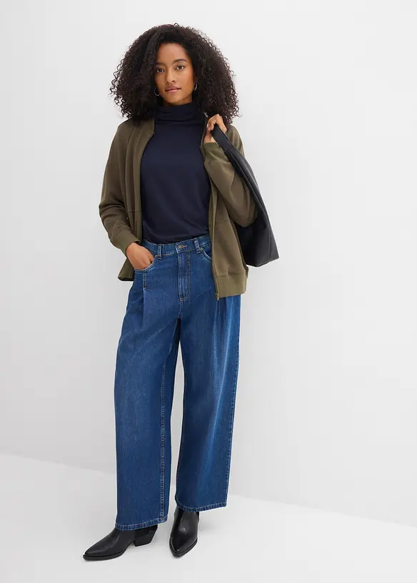 Jeans med Wide Leg och High Waist, bonprix