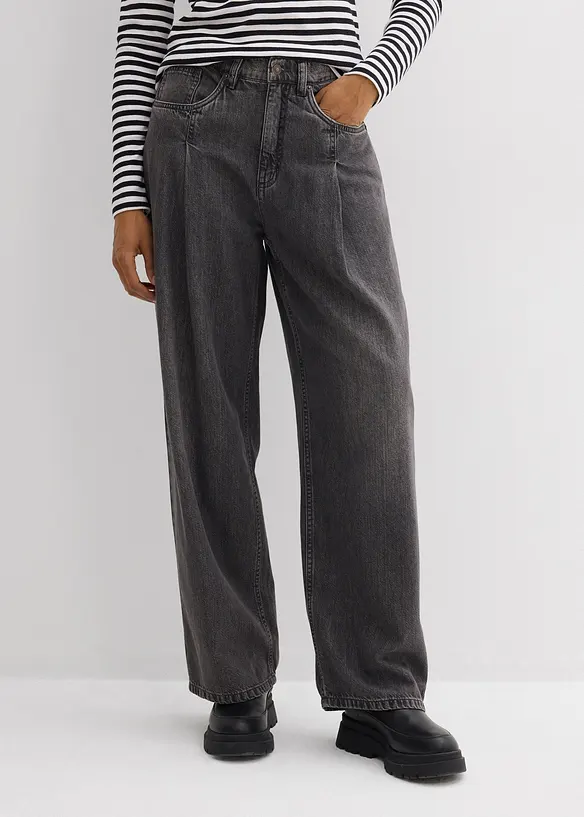 Jeans med Wide Leg och High Waist, bonprix