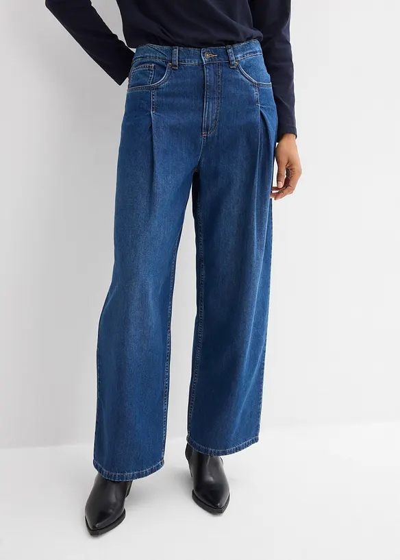 Jeans med Wide Leg och High Waist, bonprix