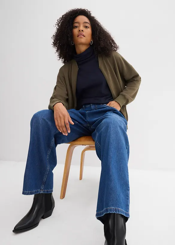 Jeans med Wide Leg och High Waist, bonprix