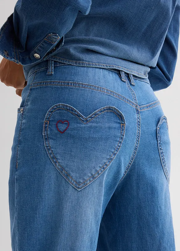 Barrel-jeans med High Waist, bonprix