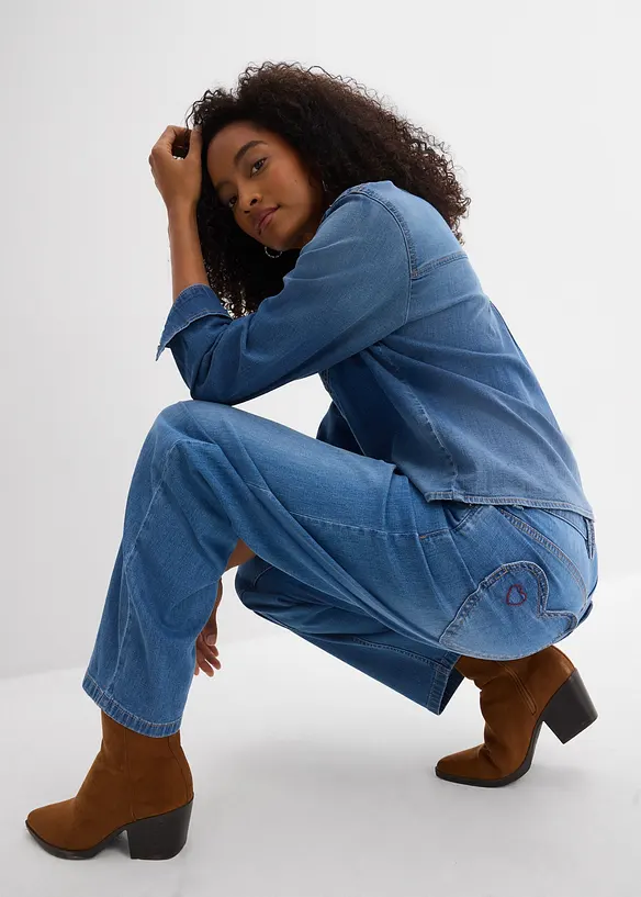 Barrel-jeans med High Waist, bonprix