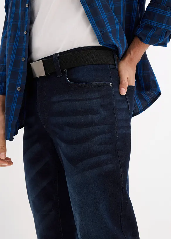 Regular Fit Stretch Jeans med sk&auml;rp, Straight, bonprix