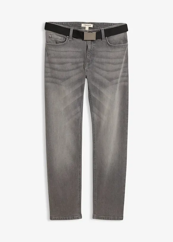 Regular Fit Stretch Jeans med sk&auml;rp, Straight, bonprix