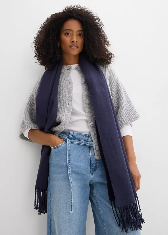 Wide Leg Jeans med medelh&ouml;g midja, bonprix