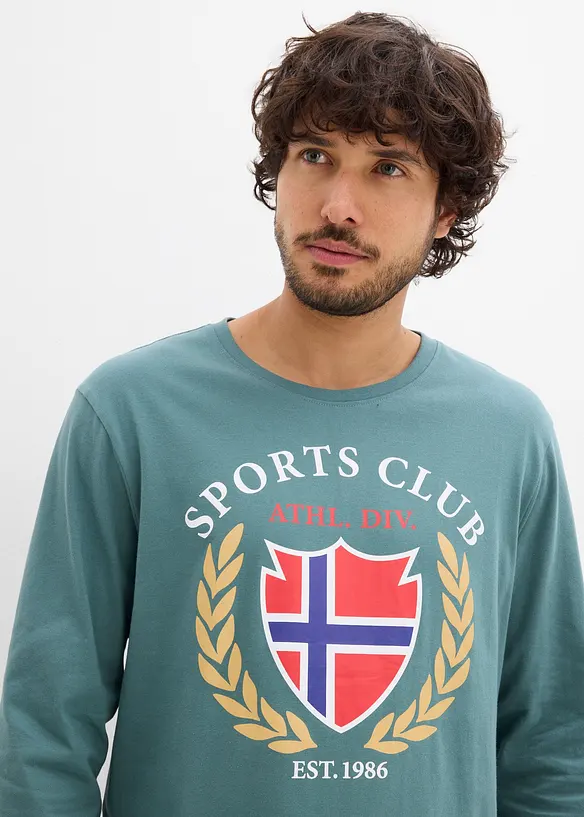 L&aring;ng&auml;rmad T-shirt i bomull, bonprix