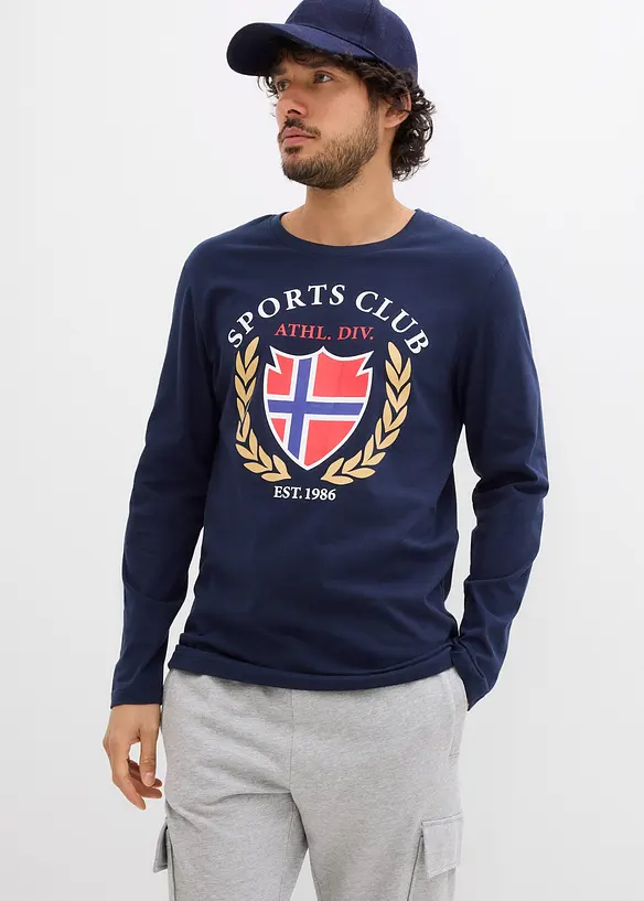 L&aring;ng&auml;rmad T-shirt i bomull, bonprix