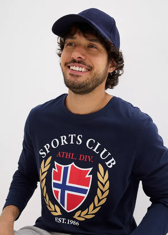 L&aring;ng&auml;rmad T-shirt i bomull, bonprix