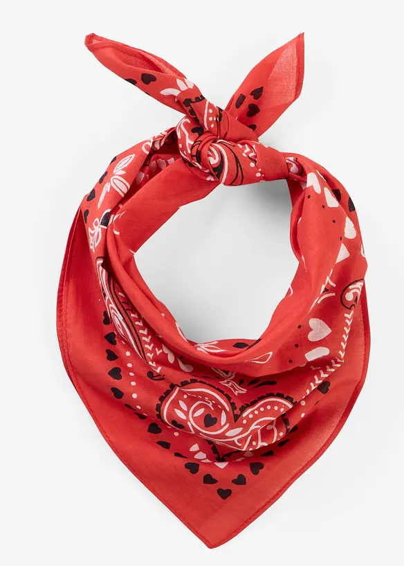 Scarf med hj&auml;rtm&ouml;nster, bonprix