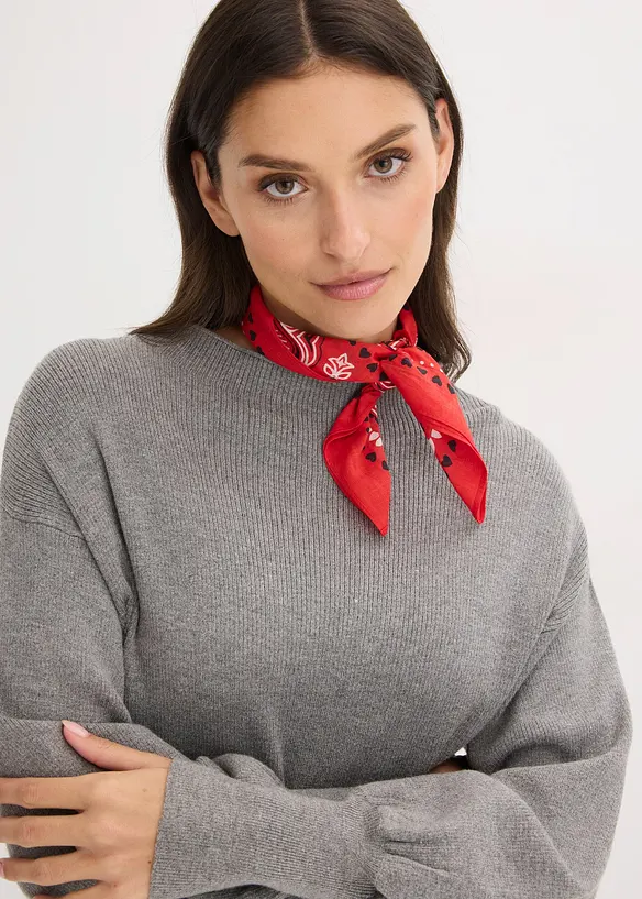 Scarf med hj&auml;rtm&ouml;nster, bonprix