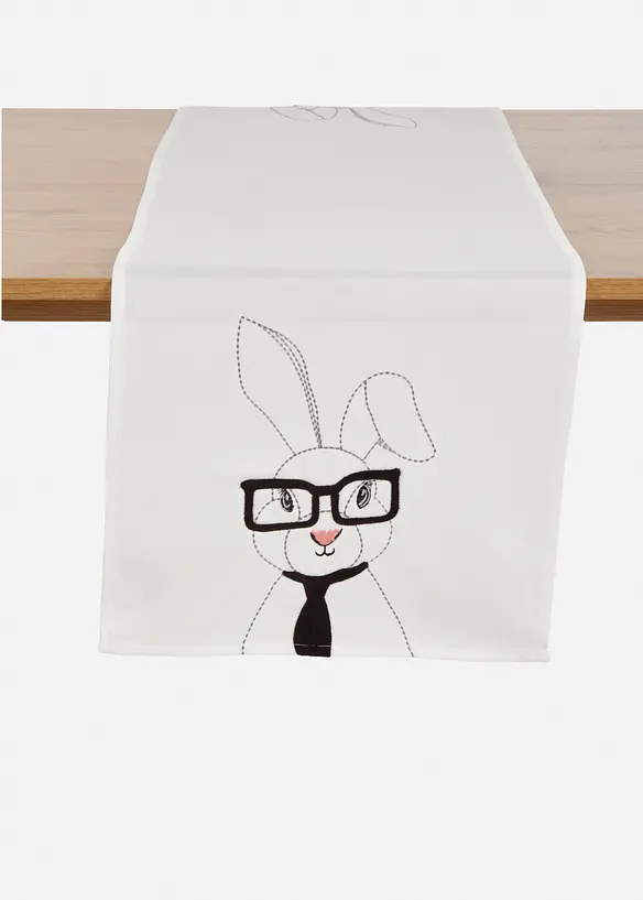 Bordsl&ouml;pare med broderade harar, bonprix