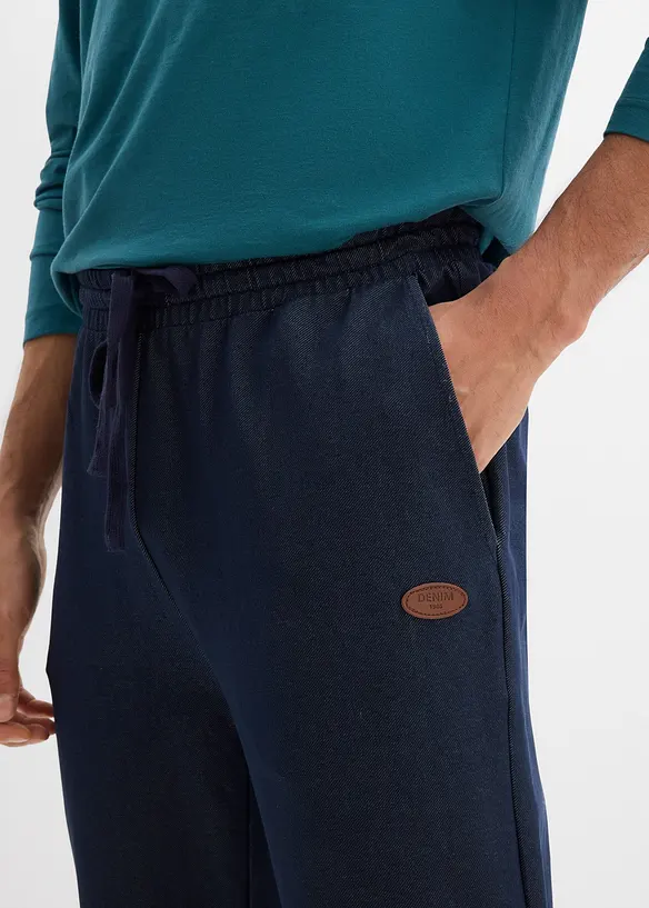 Joggingbyxa med denimlook, bonprix