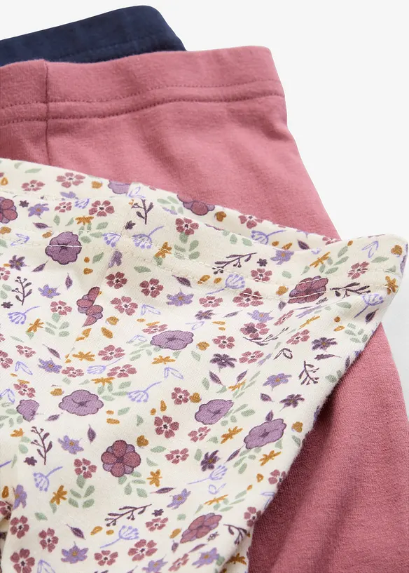 Leggings av ekologisk bomull (3-pack), bonprix