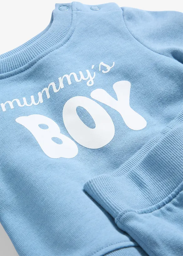 Set med sweatshirt och byxa av ekologisk bomull (2 delar), bonprix