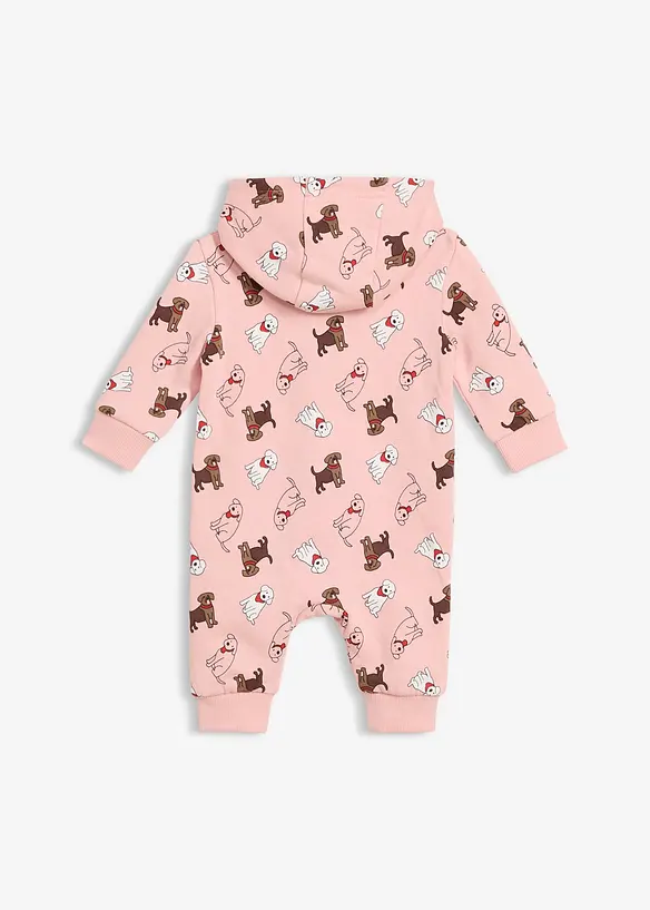 Sweatshirtjumpsuit med huva, av ekologisk bomull, bonprix