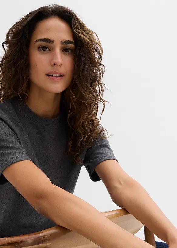 Topp av stabil jersey av ekologisk bomull (2-pack), bonprix