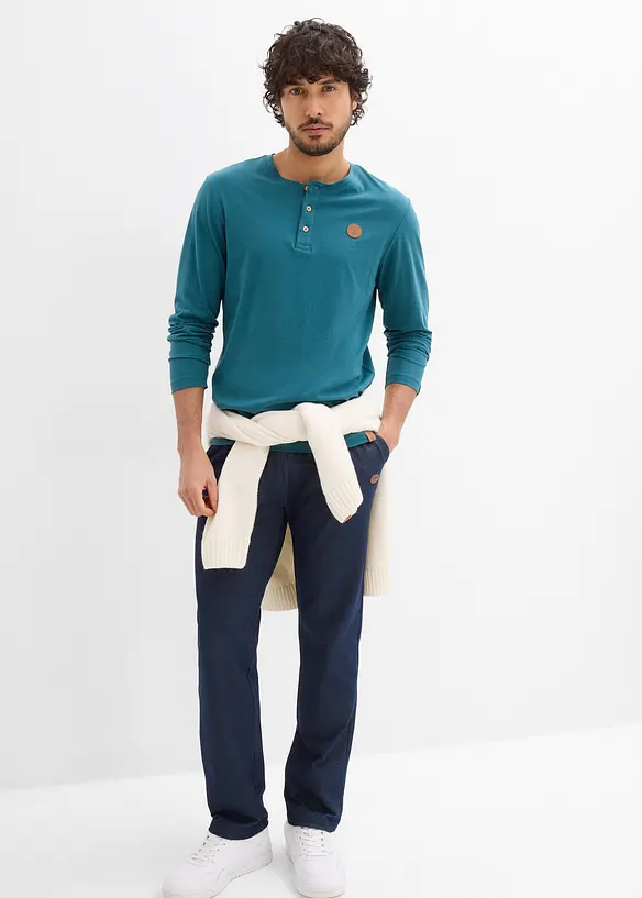 Joggingbyxa med denimlook, bonprix