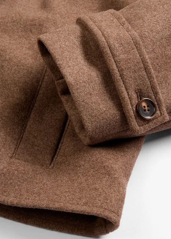 Kort kappa i yllelook, bonprix