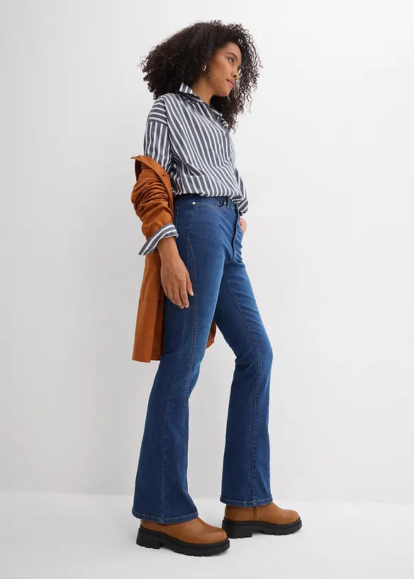 Bootcut-jeans med High Waist, bonprix