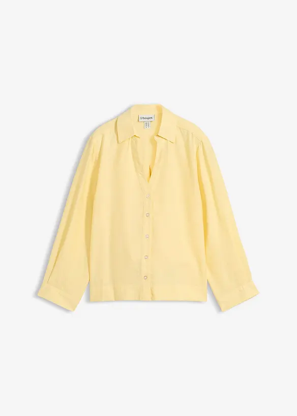 Blus i fyrkantig modell av viskosmix, bonprix