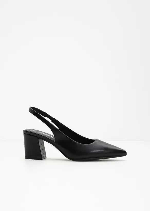 Slingbackpumps med blockklack, bonprix