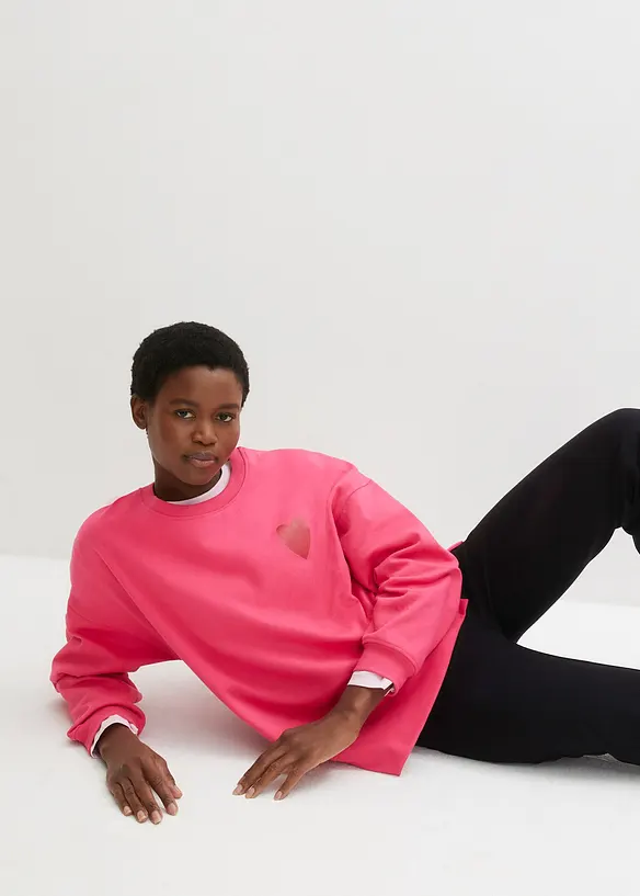 Oversizesweatshirt i ekologisk bomull, bonprix