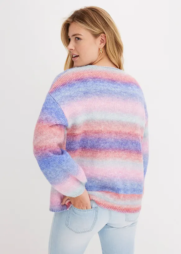 Grovstickad cardigan, bonprix