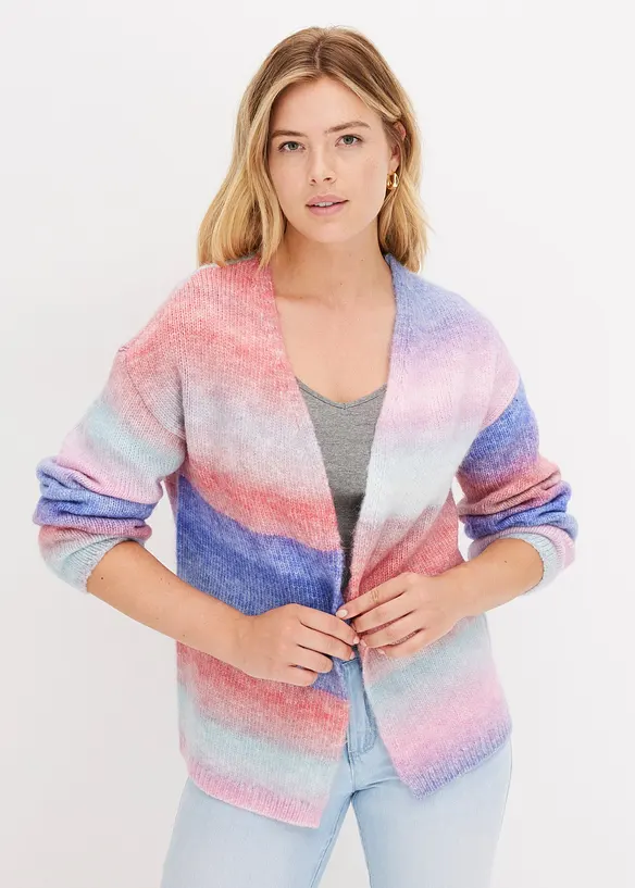 Grovstickad cardigan, bonprix