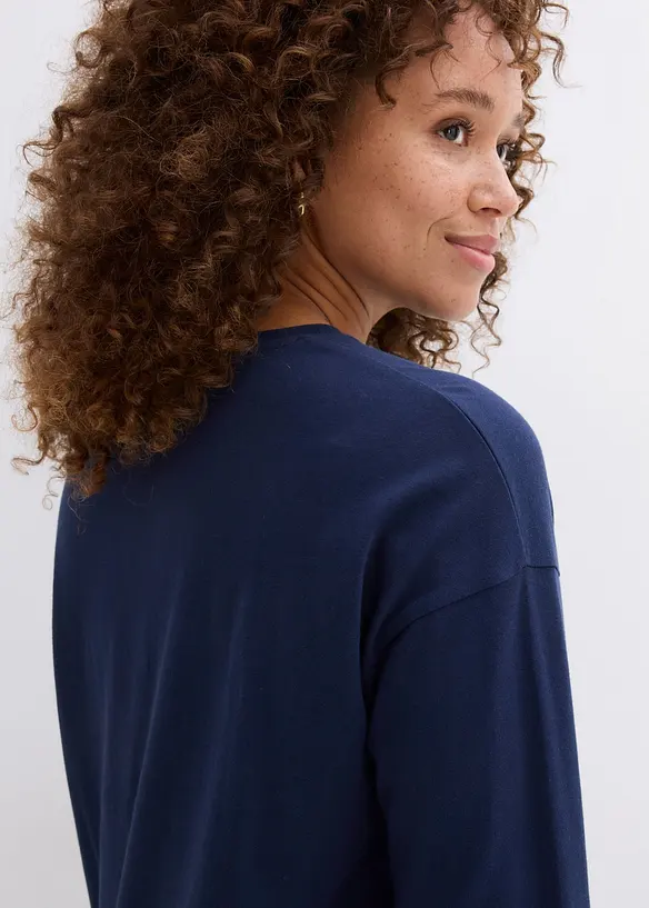 Topp med blusinf&auml;llning, bonprix