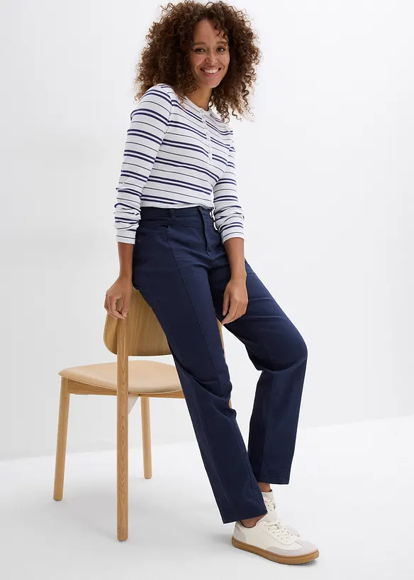 Twillbyxa i bomull med stretch, bonprix