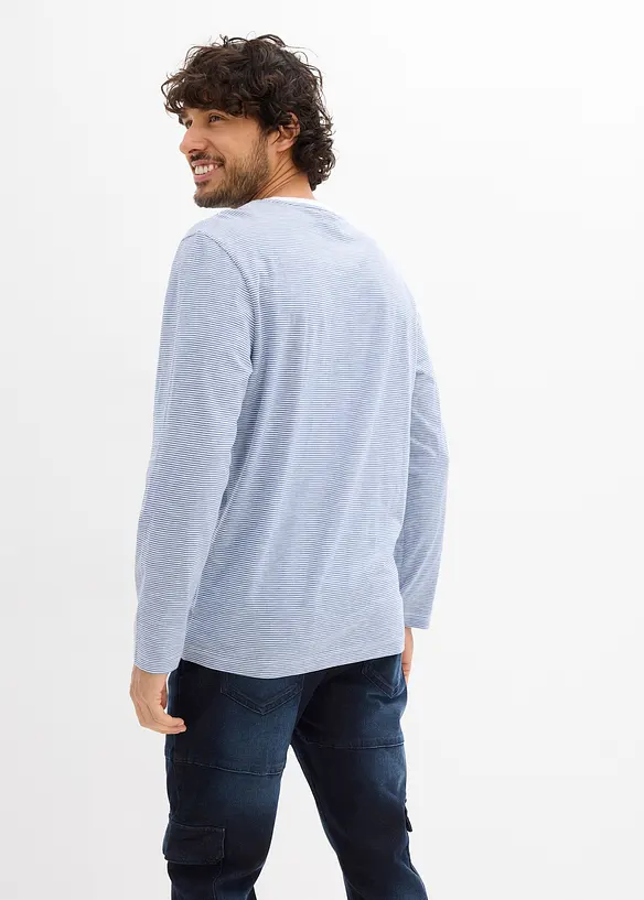 L&aring;ng&auml;rmad T-shirt i ren ekologisk bomull, bonprix