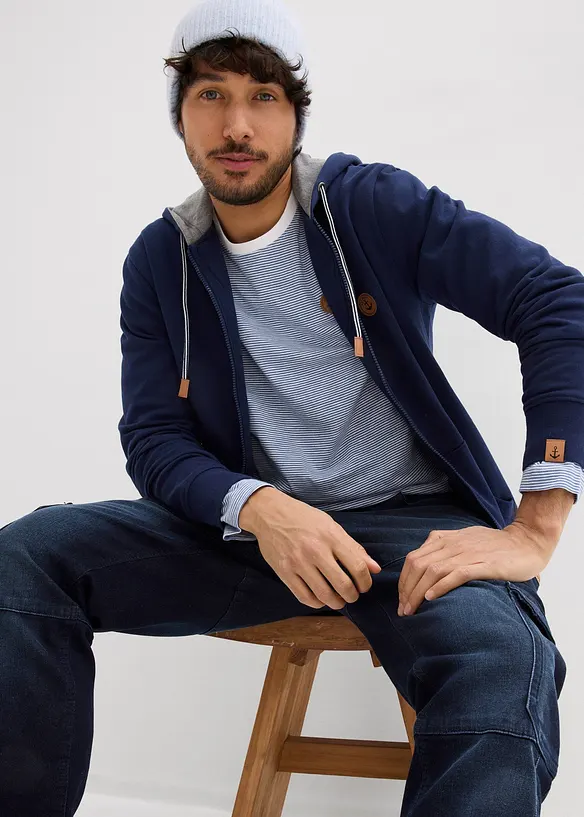 L&aring;ng&auml;rmad T-shirt i ren ekologisk bomull, bonprix