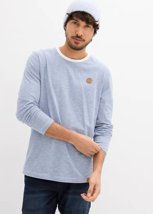 L&aring;ng&auml;rmad T-shirt i ren ekologisk bomull, bonprix