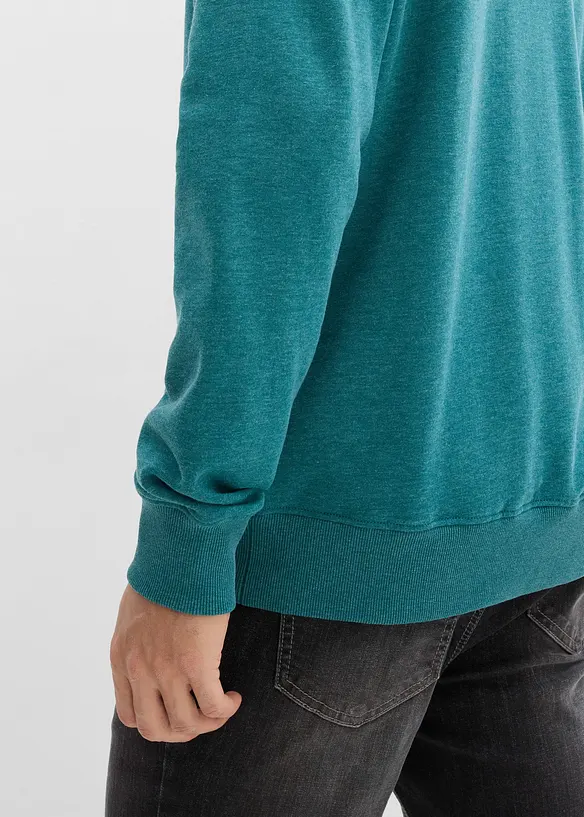 Trik&aring;jacka med st&aring;krage och detaljer i skinnimitation, bonprix