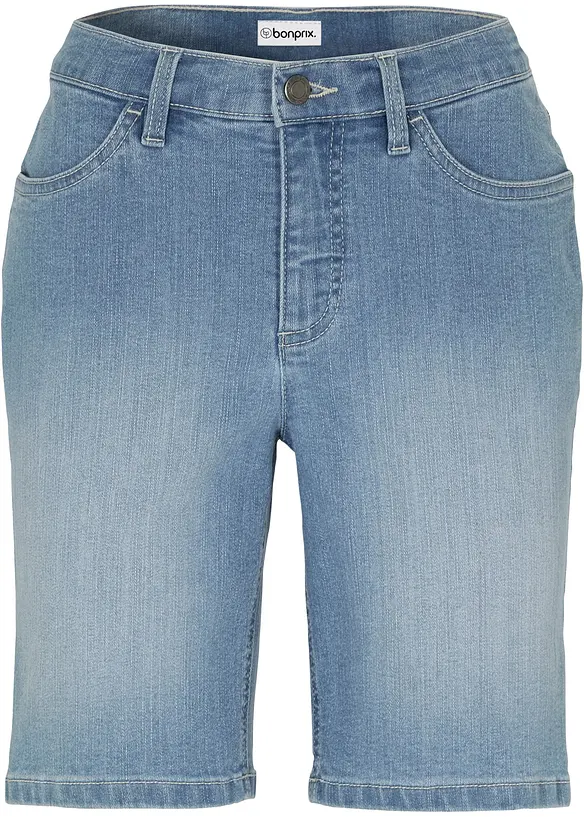Jeansshorts med Mid Waist, bonprix