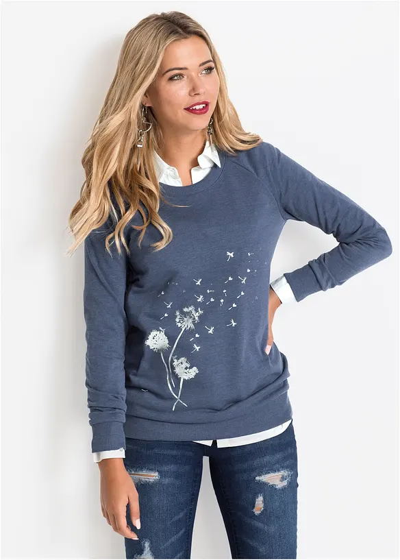 Sweatshirt i bomullsmix, bonprix