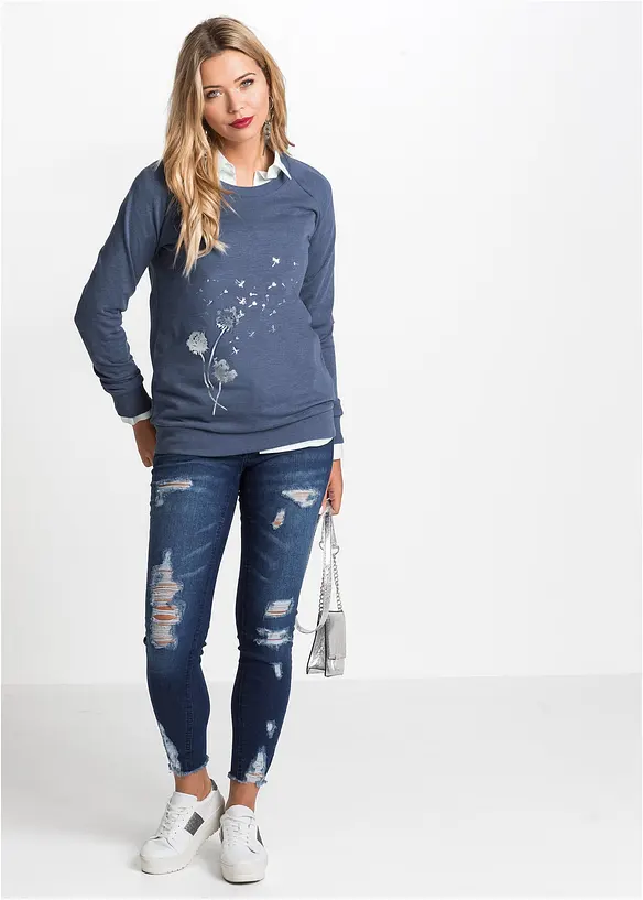 Sweatshirt i bomullsmix, bonprix