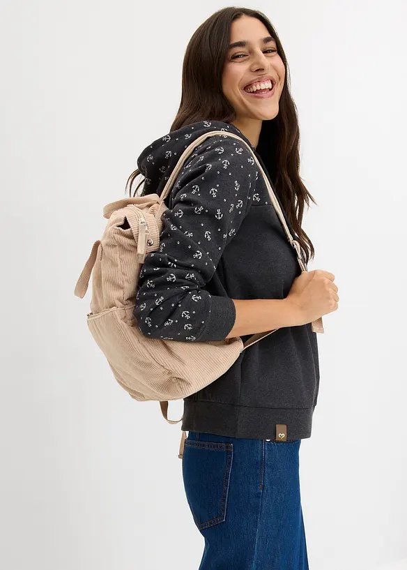 Luvtr&ouml;ja med dragkedja i ren bomull, bonprix