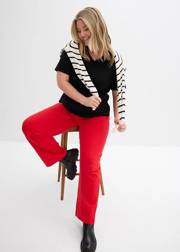 Topp i stabil jersey av ekologisk bomull (2-pack), bonprix