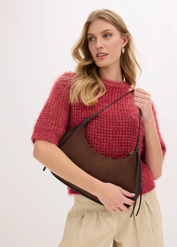 Axelremsv&auml;ska av mockaskinnimitation med passpoaler, bonprix