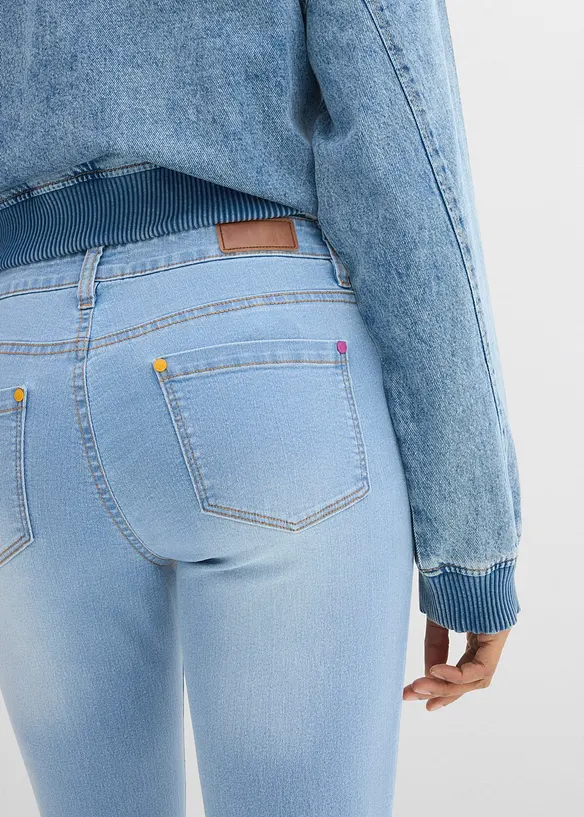 Straight Jeans Mid Waist, Stretch, bonprix