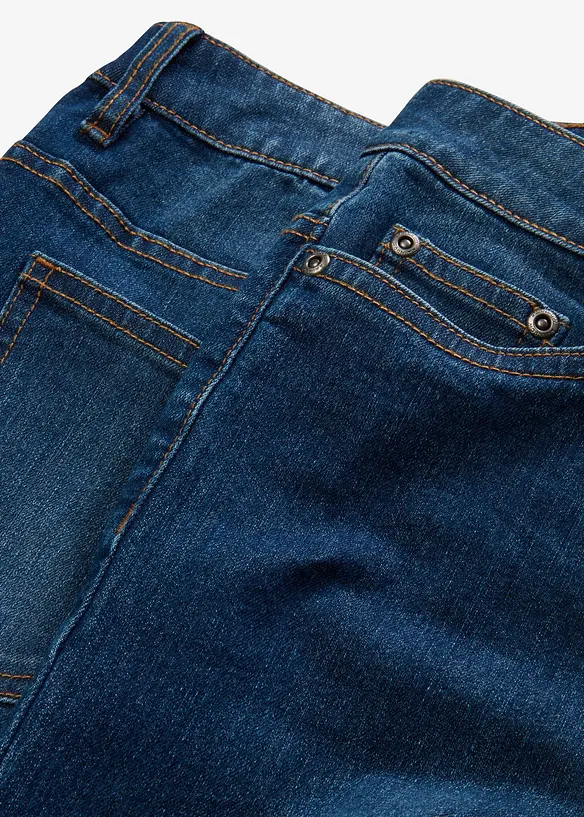 Wide Leg Jeans, Mid Waist, Stretch, bonprix