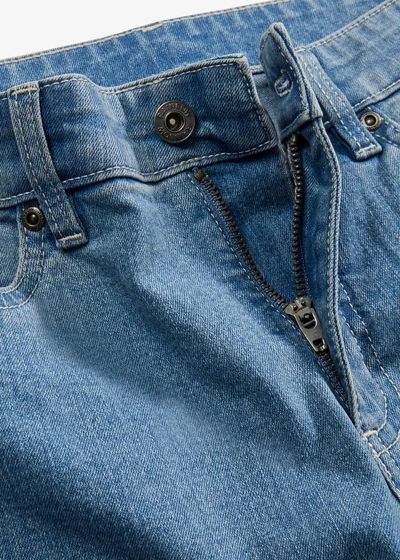 Wide Leg Jeans, Mid Waist, Stretch, bonprix