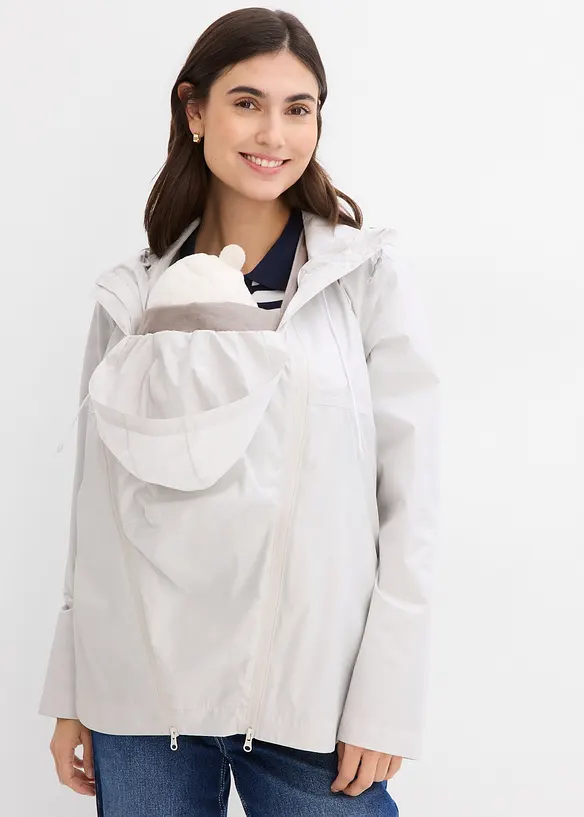 Ultral&auml;tt vind- och vattenavvisande mammajacka med babyficka, bonprix