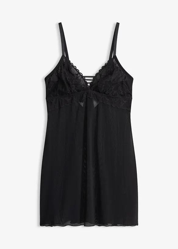 Neglig&eacute; utan bygel, med hj&auml;rtm&ouml;nstrad spets, bonprix